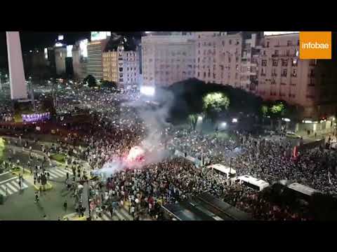 RACING CAMPEÓN 2019 / Impresionante vista aérea de los festejos