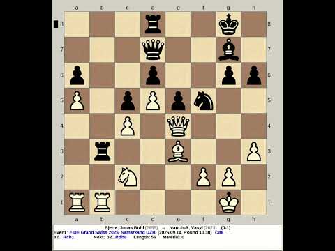 Bjerre, Jonas Buhl vs Ivanchuk, Vasyl | FIDE Grand Swiss Chess 2025, Samarkand Uzbekistan