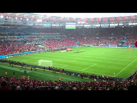 Himno de Chile vs España Mundial Brasil2014 FULLHD