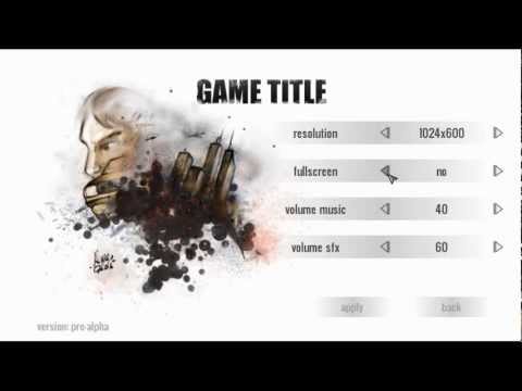 Work in progress video 53: Game menus
