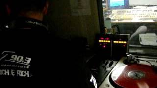 DJ AROCK FILMING DJ RICH E RICH LIVE ON Z90.3 FM