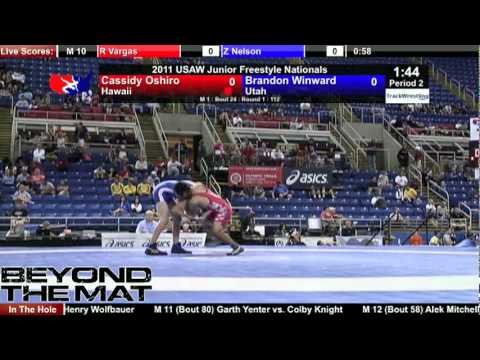 Junior Freestyle 112 - Cassidy Oshiro (HI) vs. Brandon Winward (UT)