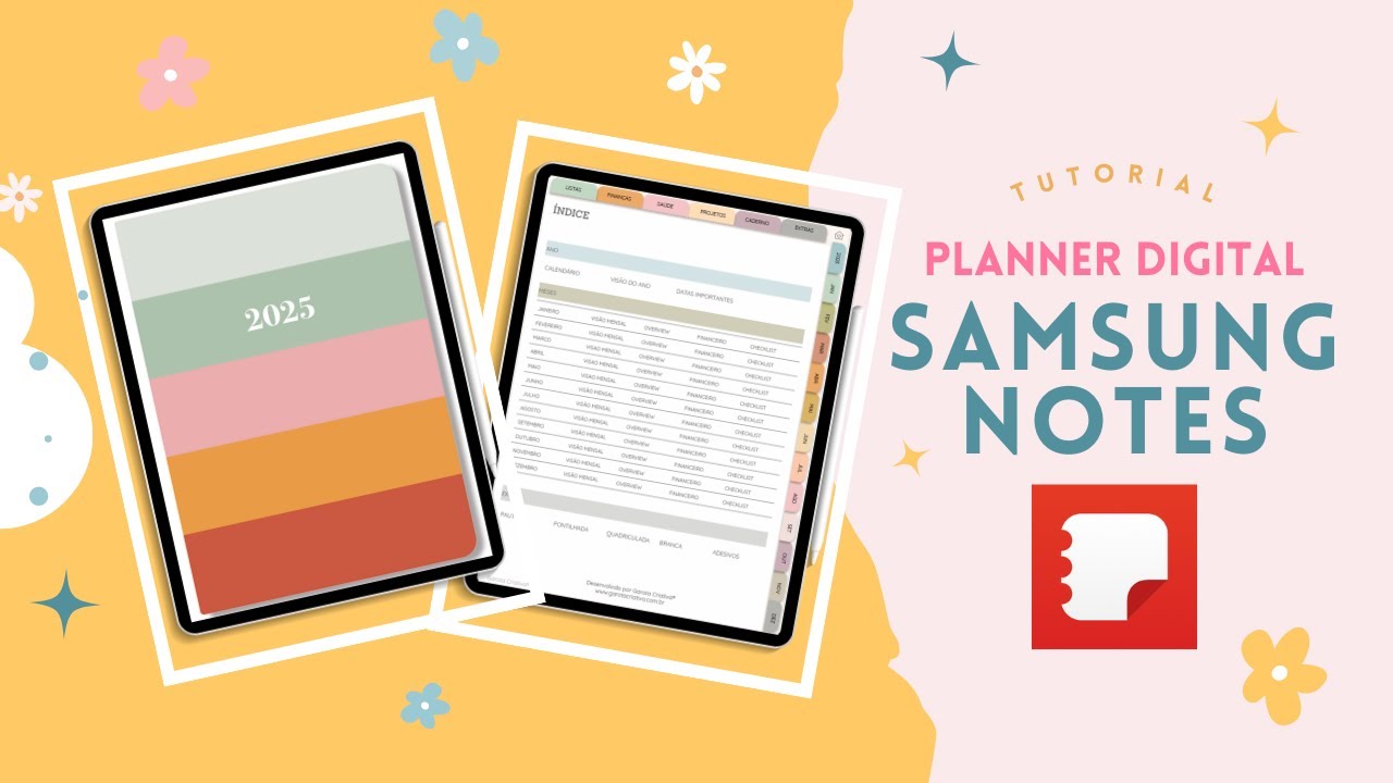 Passo a Passo: Como Usar o Planner Digital 2025 no Samsung Notes 📱✨