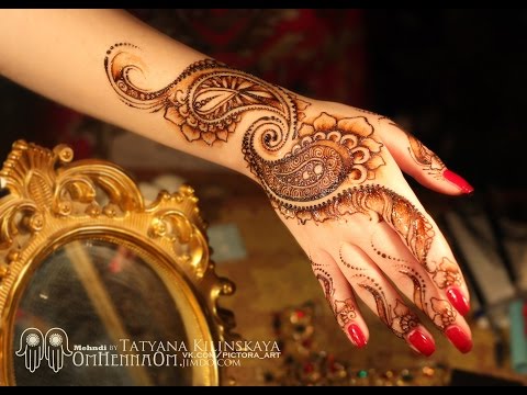 paisley shaded mehndi design tutorial by om henna om