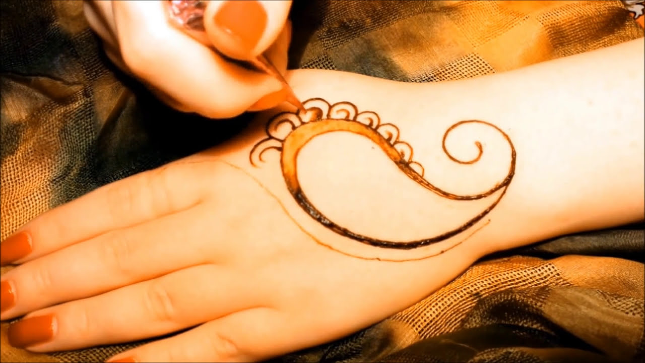 paisley shaded mehndi design tutorial by om henna om