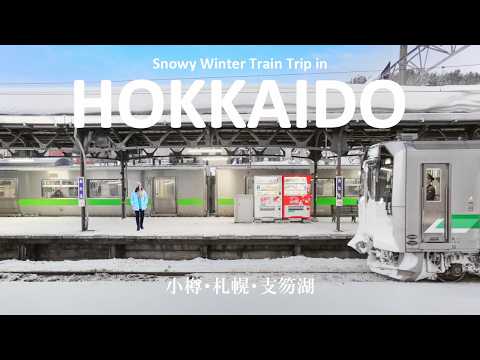 A Dreamy Winter Train Trip in Hokkaido | Otaru, Sapporo & Lake Shikotsu Ice Festival | JAPAN VLOG