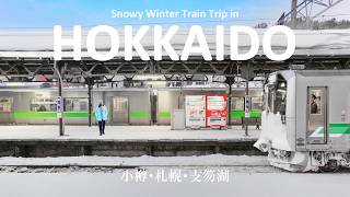 Dreamy Winter Train Trip in Hokkaido | Snowy Otaru, Sapporo & Lake Shikotsu Ice Festival |JAPAN VLOG