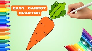 How to Draw a Carrot Step by Step | Drawing Tutorial from Doodle with Dotty