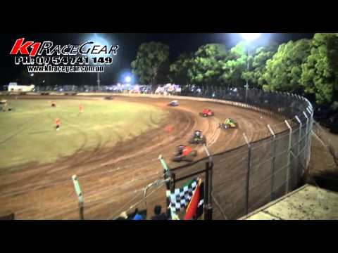 Wingless Sprints - Heat 3 - Kingaroy Speedway - 03.11.12