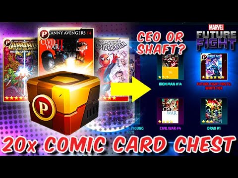 LET'S GO! 20x Comic Card Chest OPENING & CRAFTING! - Marvel Future Fight