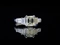 3 Stone Trapezoid Baguettes Diamond Engagement Ring