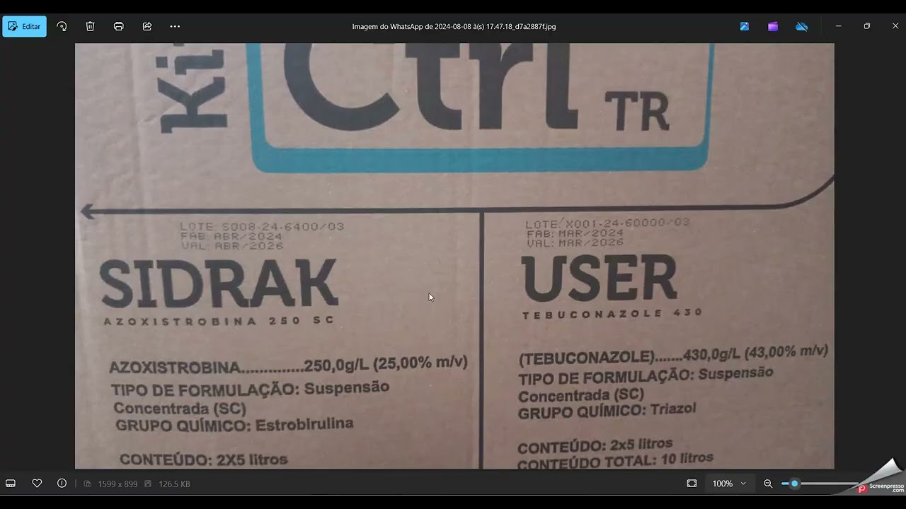 Cadastro do Produto Kit Agrotóxico