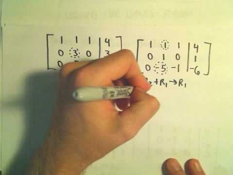 Using Gauss-Jordan to Solve a System of Three Linear Equations - Example 2