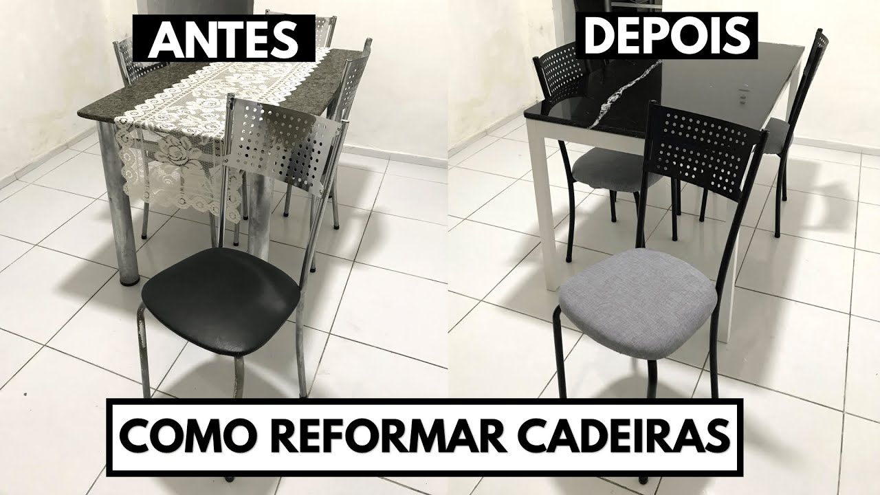 COMO REFORMAR CADEIRAS ENFERRUJADAS - Pintura Nova e Assento Novo
