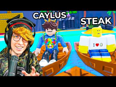 Caylus & Steak Played My Roblox Game..