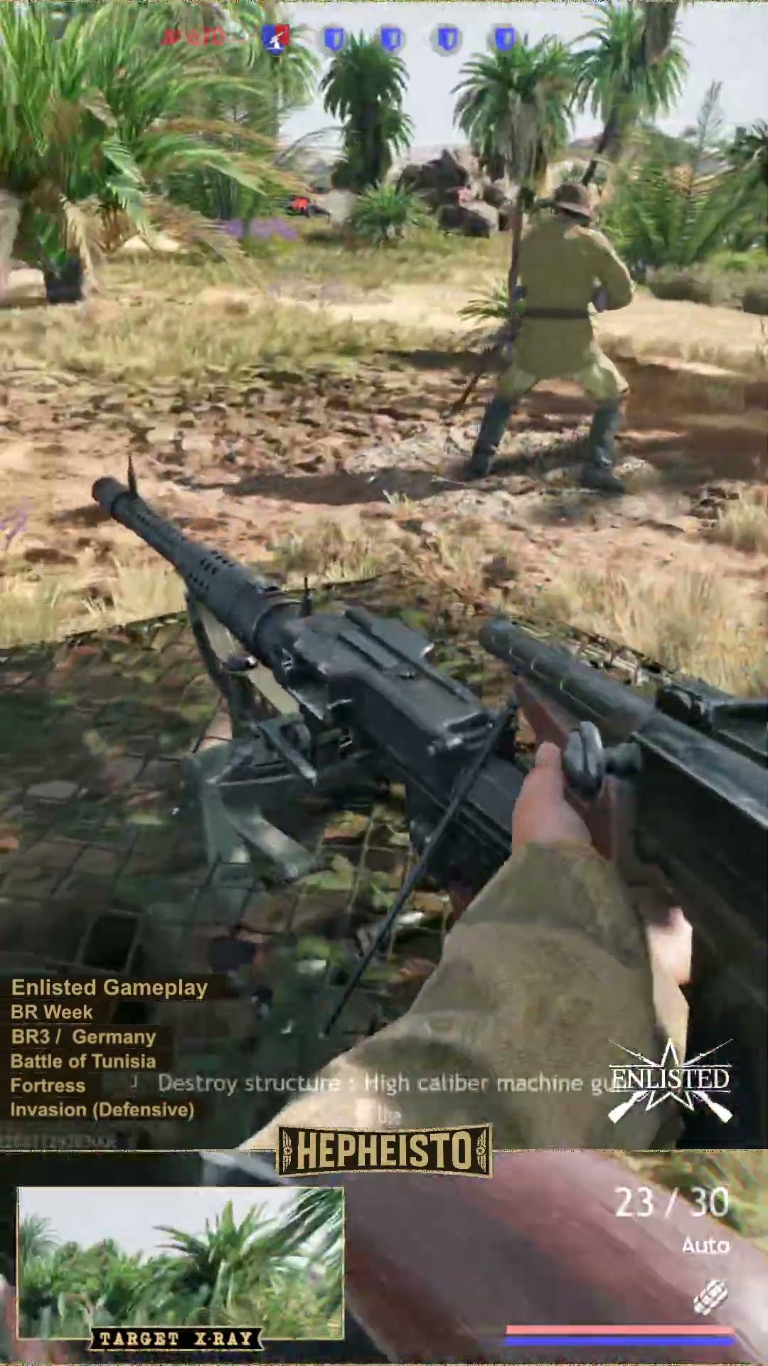 Machine gunner eliminates LVT-4 with MG 131