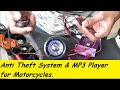 Motorcycle Anti-Theft System & MP3 Player with Speakers.