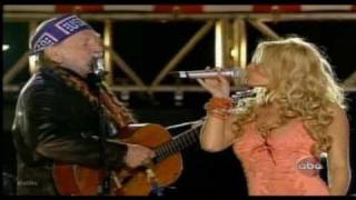 Jessica Simpson &amp; Willie Nelson   ** These Boots Are Made For Walkin **  Live and Hot