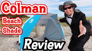 Coleman Beach Shade Shelter Set Up, Review & Wind Test