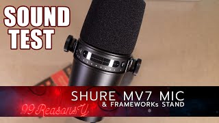 Video thumbnail for Shure MV7  Microphone Sound Test | Gator Frameworks Mic Stand by 99ReasonsY
