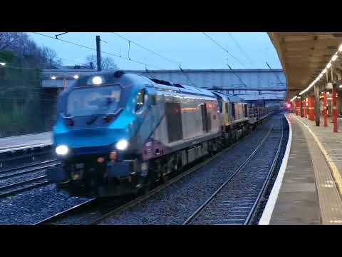 68027 with 66588 dit 6c02 Crewe Basford Hall - Carlisle Yard Engineers, Sat. 25th March 2023