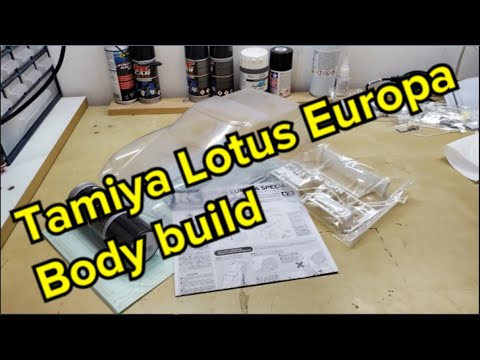 Tamiya 58698 Lotus Europa Body build timelapse