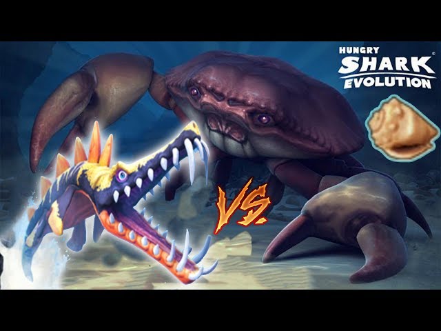 Hungry Shark Evolution LEO (LIOPLEURODON) VS CANGREJO GIGANTE NEGRO + TODAS LAS MISIONES DE LEO!