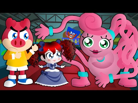 Flonk com Mommy Long Lags em Poppy Playtime Capitulo 2 - Turma Mirim