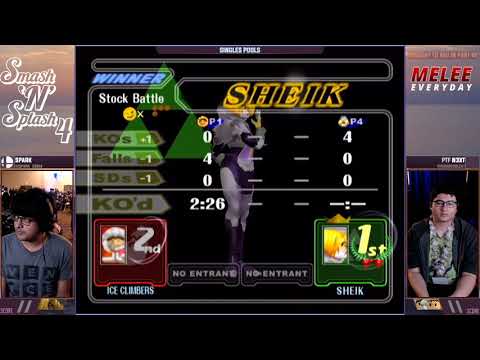 Smash'N'Splash 4 RR POOLS - Spark (Sheik) vs PTF | N3XT (Ice Climbers, Jigglypuff)
