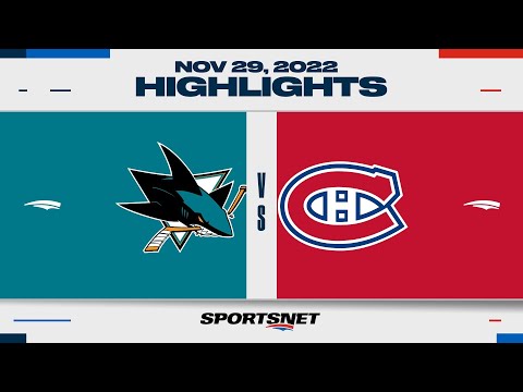 NHL Highlights | Sharks vs. Canadiens - November 29, 2022