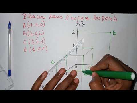 ♦️♦️ PLACER DANS L'ESPACE LES POINTS A(1;1;0) B(2;0;2) C(0;2;1) G(1;1;1) repère de l'espace de R^3