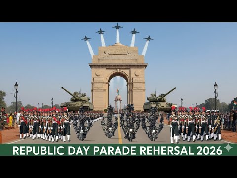 Republic Day Parade Rehearsal 2026 ll 26th January parade rehearsal Kartvya path Delhi #rdparade2026
