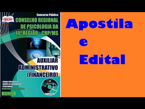 Edital e Apostila Concurso Conselho Regional de Psicologia MS Auxiliar Administrativo Financeiro