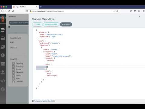Argo Workflows Enhanced Editor
