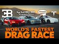 The World S Quickest Cars Lucid Air Sapphire V Bugatti Chiron V Tesla Plaid Cammisa S Drag Race