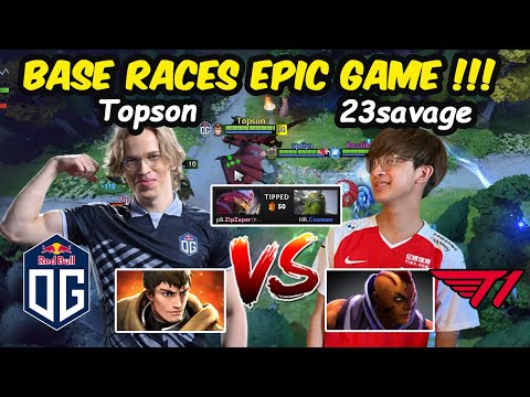 23savage vs Topson Cooman -  BASE RACES EPIC GAME Before Ti10 Dota 2