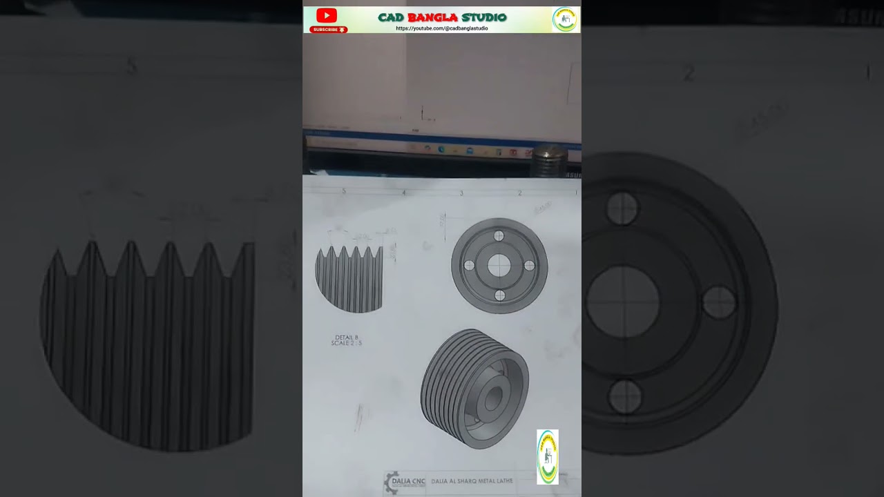 CNC Lathe Machining V-Belt Pulley | Precision Cutting with Lubricant