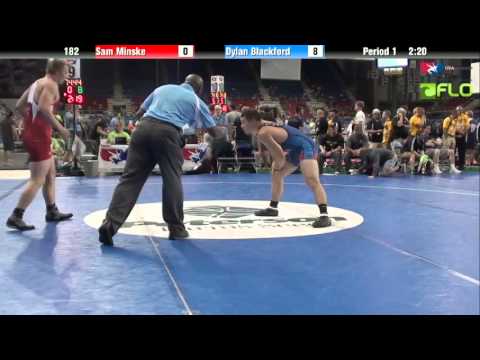 Junior 182 - Sam Minske (Minnesota) vs. Dylan Blackford (Iowa)