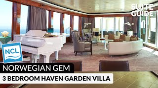 NCL Gem | Haven 3 Bedroom Garden Villa Tour & Review 4K | Norwegian Cruise Lines