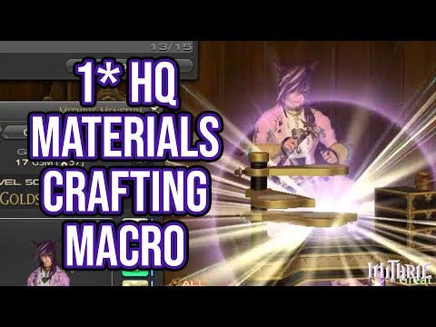 FFXIV 2.41 0450 Crafting Macro 1 Star HQ Mats (60 Sec Guide)