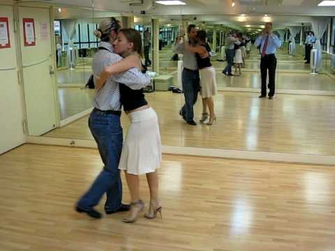 Andrea Misse  and  Javier Rodriguez  are  dancing  to  the  milonga  "  Ella Es Asi  "