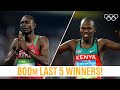 Men's 800m 🏃‍♂️ Last 5 Champions!