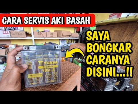 CARA SERVIS KECIL AKI BASAH YUASA YB5L-B - KURAS AKI