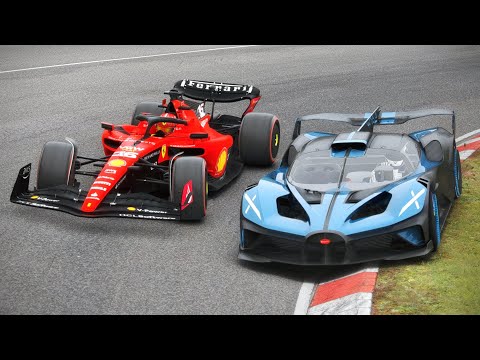 Ferrari F1 2023 SF-23 vs Bugatti Bolide at Nordschleife [4K 60 FPS]