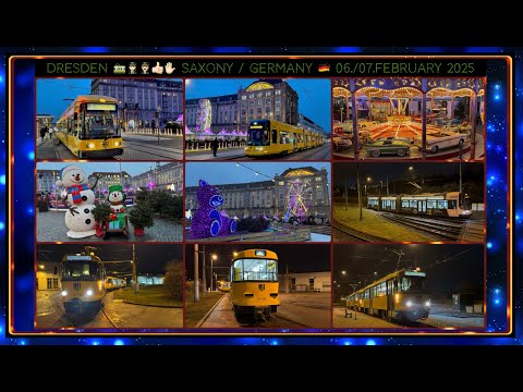 Tram and Dresden Impressions / Germany, 06./07.02.2025 / Straßenbahn und Dresden Impressionen