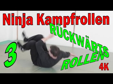 Ninja Kampfrollen: Rückwärtsrollen, Koho Ukemi (DEUTSCH)