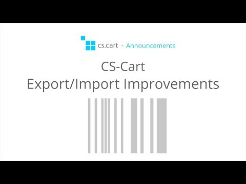 CS-Cart Announcements — Export/Import Improvements