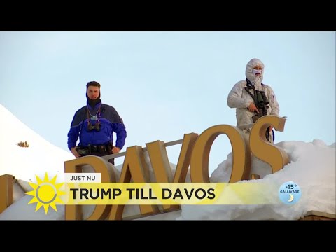 Trump belägrar Davos - 1500 man på plats för att skydda presidenten - Nyhetsmorgon (TV4)