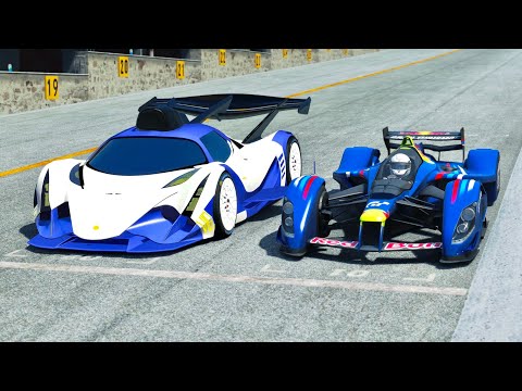 Devel Sixteen GTR vs Red Bull X2010 at Silverstone