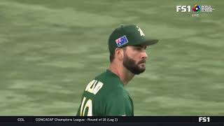 Sam Holland gets the STRIKEOUT to STRAND the BASES LOADED